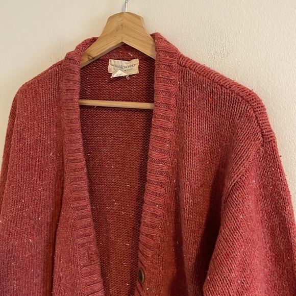 Denim & Supply Ralph Lauren Vintage Knit Cardigan‎ Women’s Size Large Orange Red - Picture 3 of 5